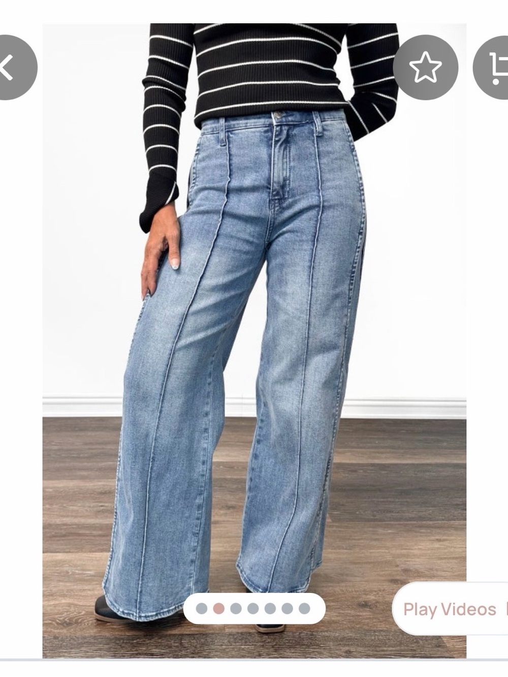 High-Rise Tummy Control Wide-Leg Jeans - NWT Saige Denim